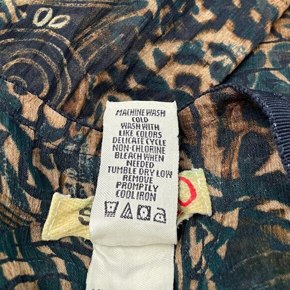 Stamp 10 Babydoll Top Size 10 Sheer Dark Earthy Popover Boho Fairy Grunge Y2K - Picture 7 of 10